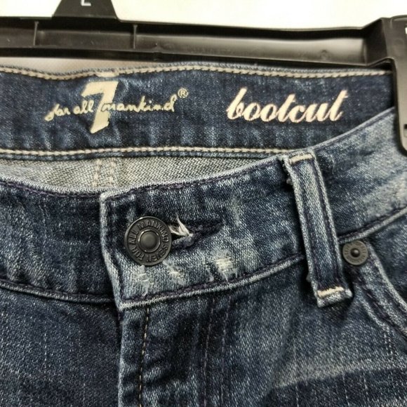 7 Seven For All Mankind Bootcut Dark Wash Jeans - Picture 3 of 8
